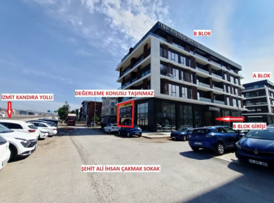 Türkiye Finans'tan İzmit Yahyakaptan'da 249 m² İş Yeri (TFK-10004)